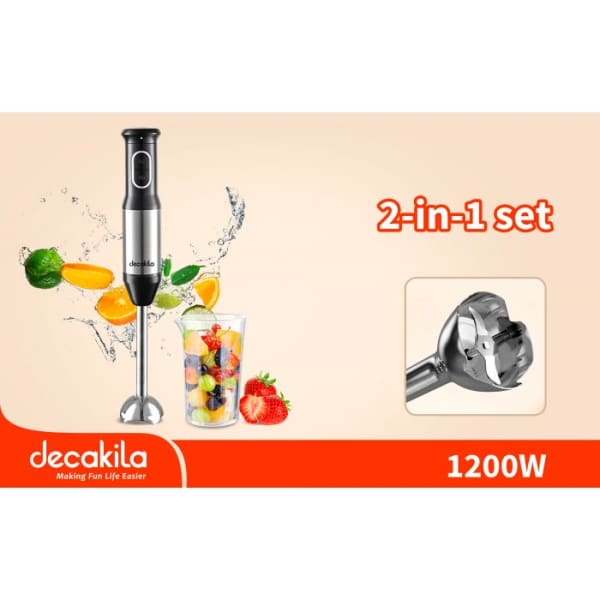Mixeur Plongeant Decakila 1200W 2vitesses en Inox (KEJB039M) Mixeur Plongeant Decakila 1200W 2vitesses en Inox (KEJB039M)